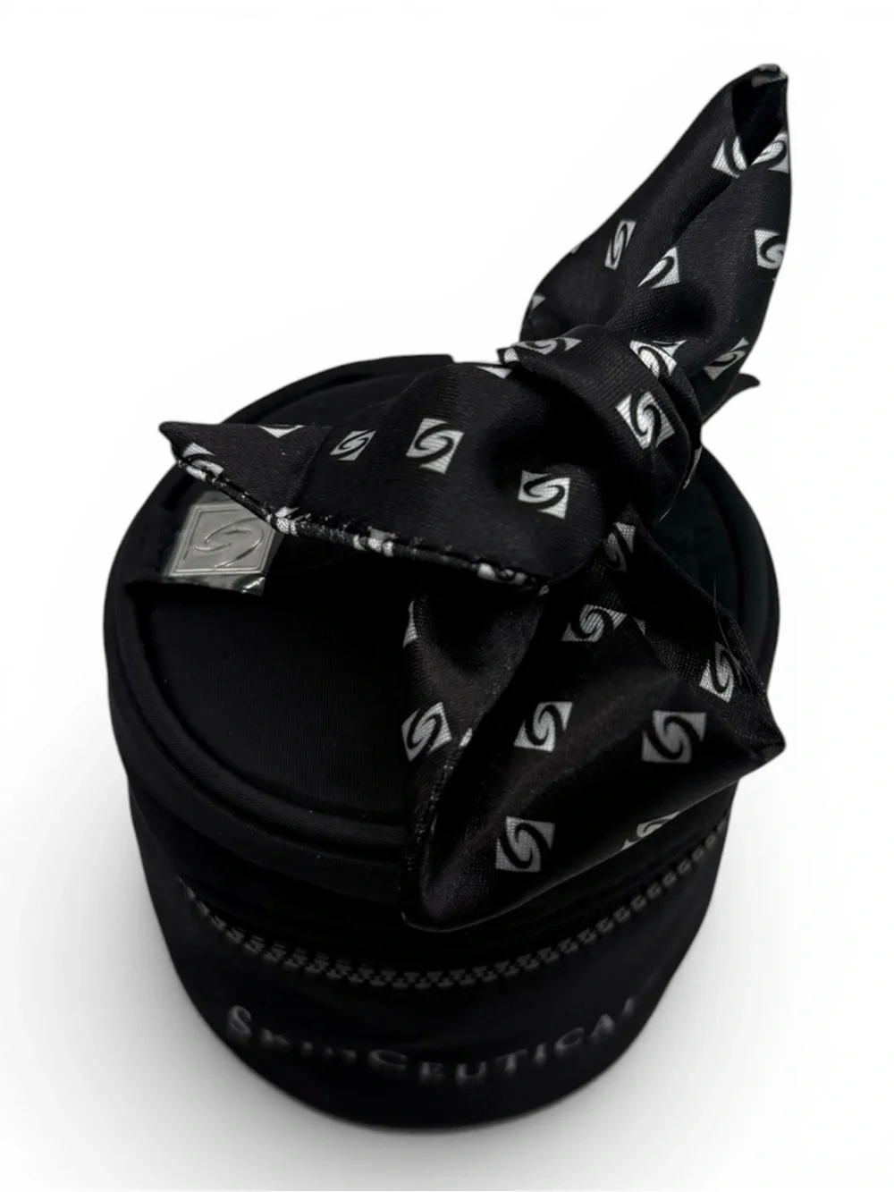 SkinCeuticals Black Cosmetic Travel Pouch with Logo Bow